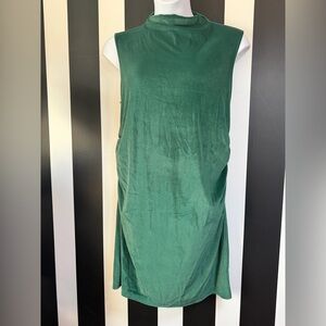 NWOT Plus Green Velvet Mini Dress with Side Ruching - SZ XXL